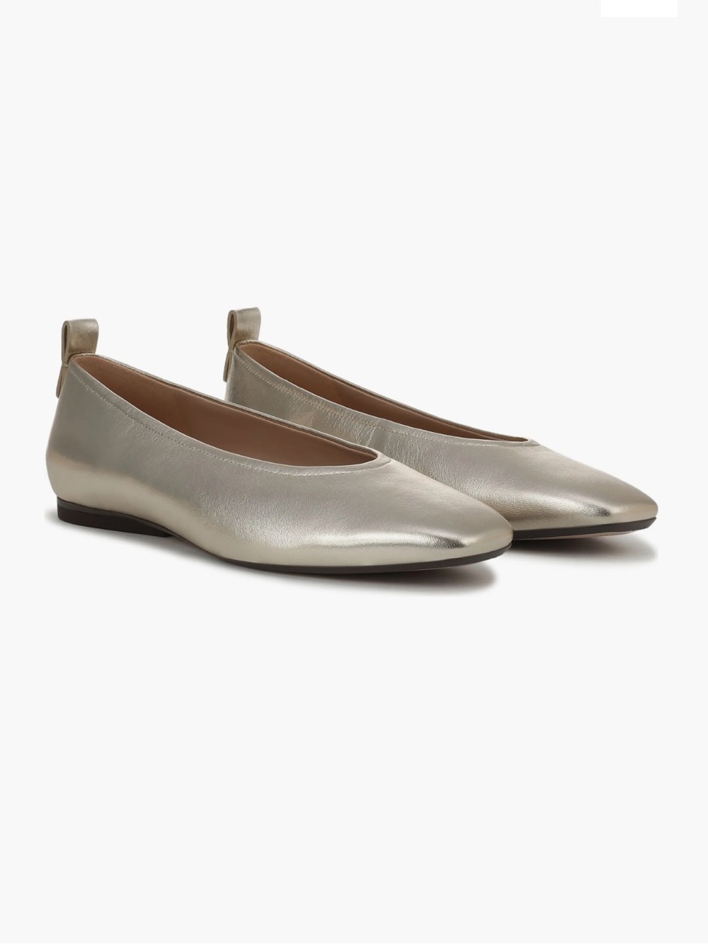 27 EDIT Naturalizer Carla Leather Ballet Flat Metallic Champa Boho Event Sz 7.5